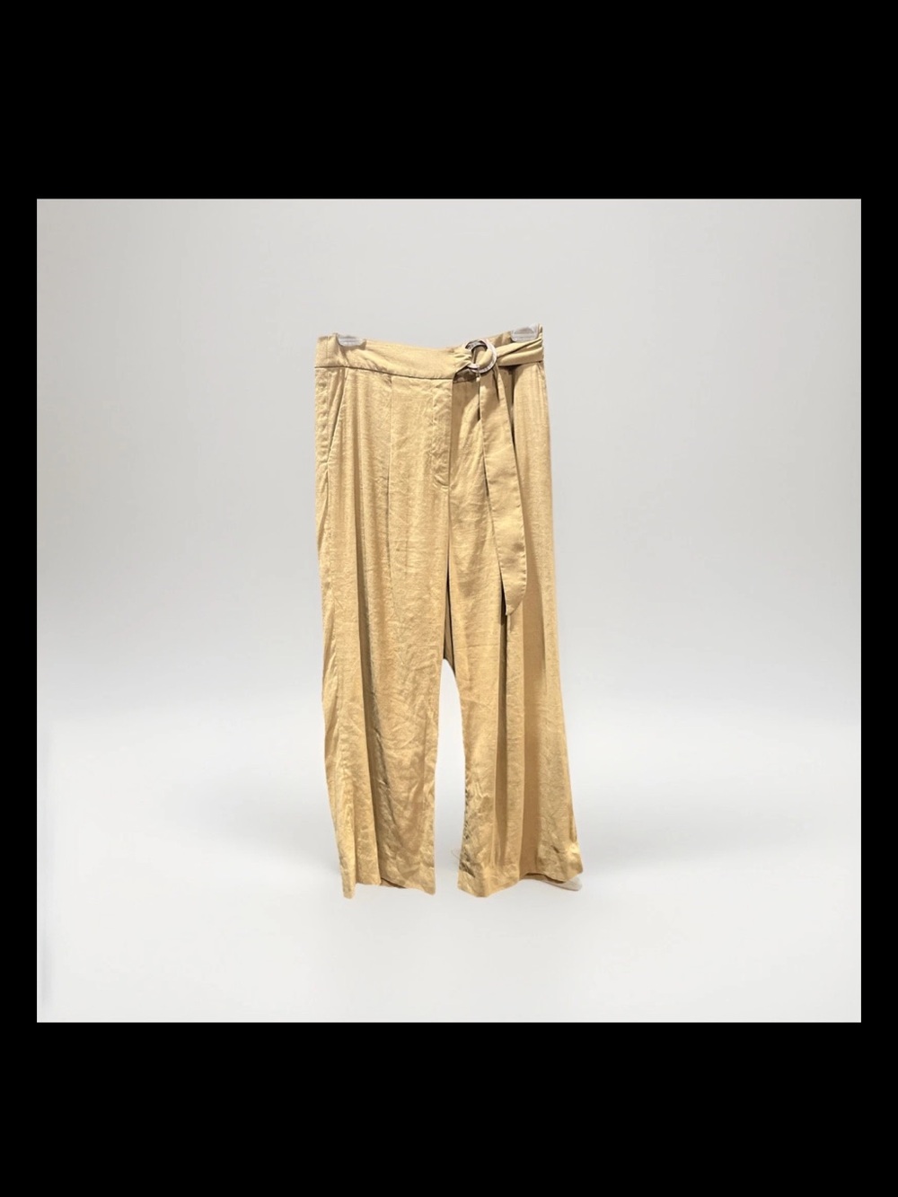 Veronica Beard Women's Linen Blend Wide Leg Pants Cropped Size 8 Tan